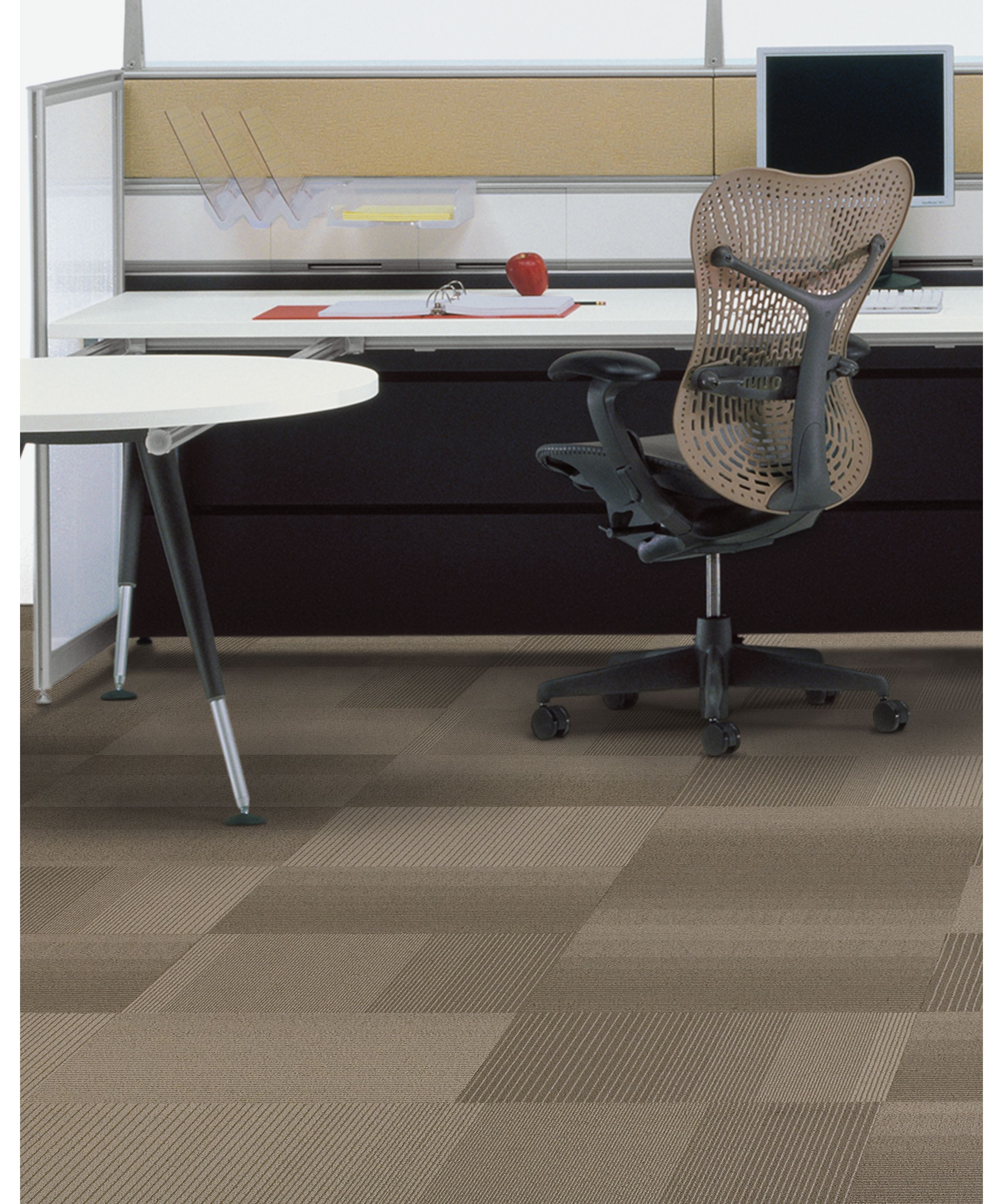 Interface Tectonics carpet tile with desk, table and chair image number 7